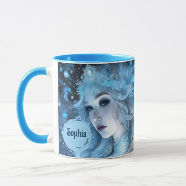 Taza Reina mística del hielo - Fantasía arte de diosa d (Izquierda)