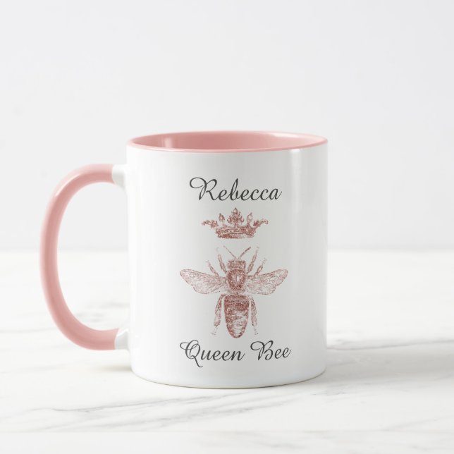 Taza Reina reina rosa personalizada con corona (Izquierda)