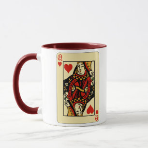 Taza Reina retro de los corazones