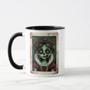 Taza Reina Victoriana de Corazones Zombie