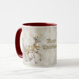 Taza Reindeer Sleigh Holiday Mug