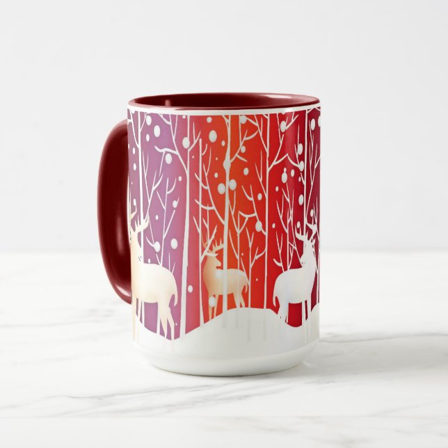 Taza Reindeer Snowy Holiday Mug (Anverso izquierdo)