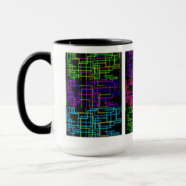 Taza Rejilla cibernética de neón