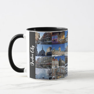 Taza Rejilla de collage de fotos negro 24 Viaje persona
