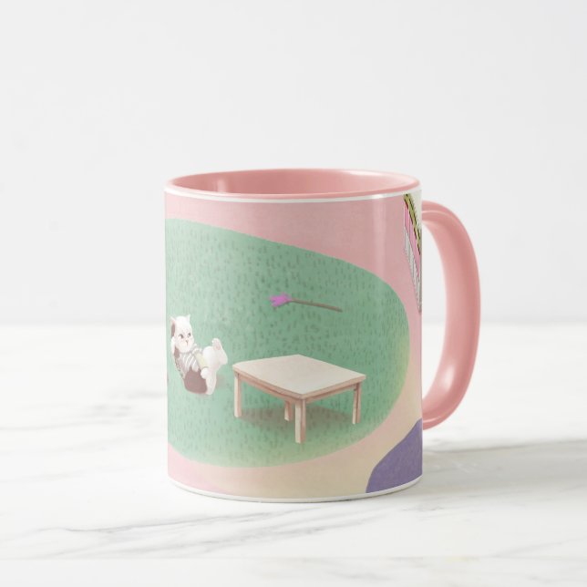 Taza Relajando el gatito en la sala de estar (Anverso derecho)