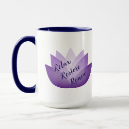 Taza Relaje el restablecimiento renuevan la flor de