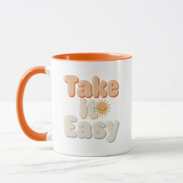 Taza Relaxing "Take It Easy" with Smiling Sun (Izquierda)