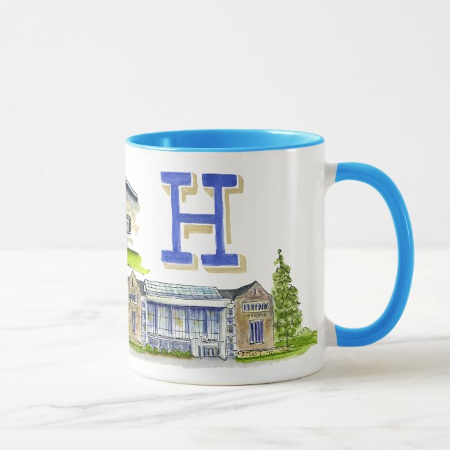 Taza Relevo de la universidad de Hamilton de edificios (Derecha)