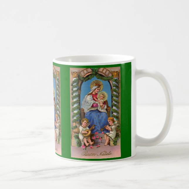 Taza religiosa de Jesús el | del Virgen María y (Derecha)