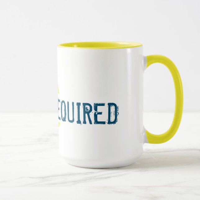 Taza RELLENAR EL ESTADO OBLIGACIÓN Colocación Amarilla (Derecha)