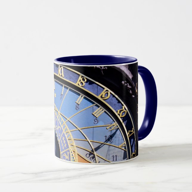 Taza Reloj astronómico y esqueleto de Praga/Checia (Anverso derecho)