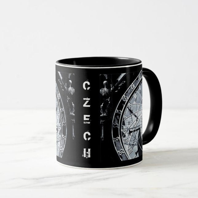 Taza Reloj astronómico y esqueleto - Praga, Checia (Anverso derecho)