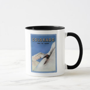 Taza Remata la nación - poster promocional de esquí