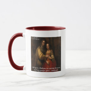 Taza Rembrandt "La novia judía" & Cita de la vejez