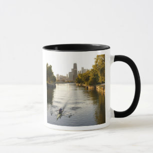 Taza Remeros en la laguna de Lincoln Park, Chicago, Ill