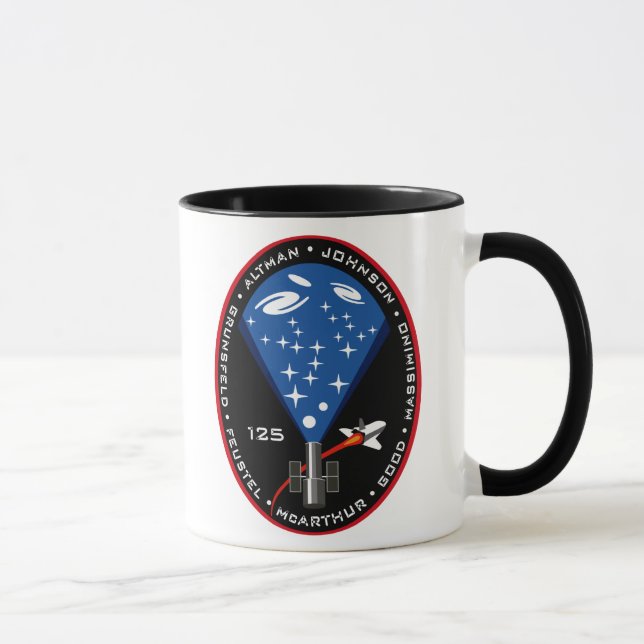 Taza Remiendo de la misión del STS 125 (Derecha)