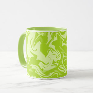 Taza Remolinos abstractos verdes