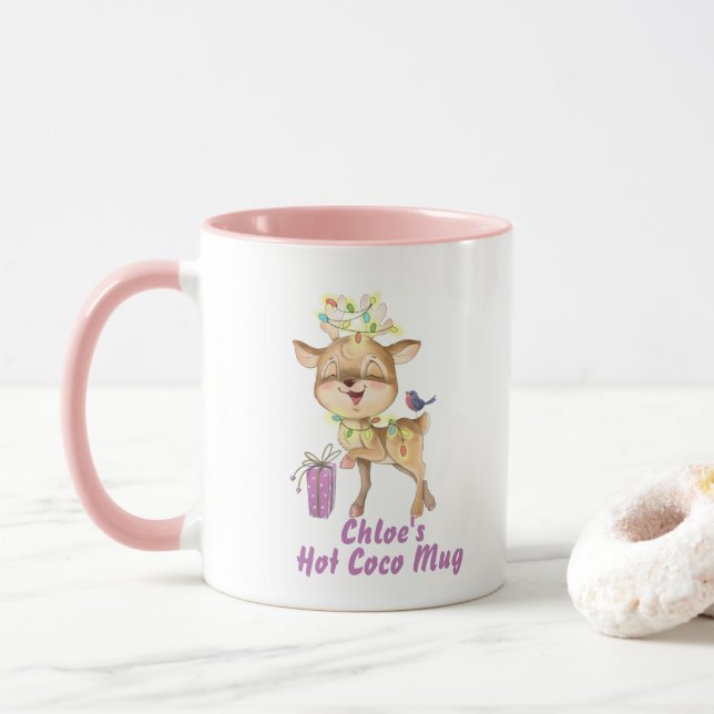 Taza Reno Con Luces (Con donut)