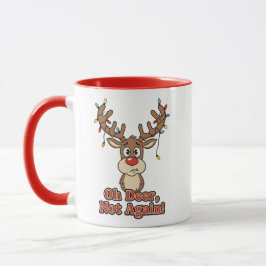 Taza Reno Divertido de Navidad – Oh Ciervo