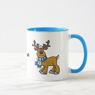 Taza Reno judío con Yarmulke Chrismukkah Mug