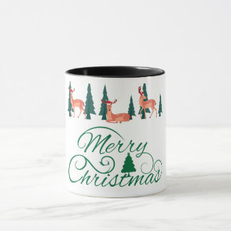 Taza Reno vintage con café Santa Hats