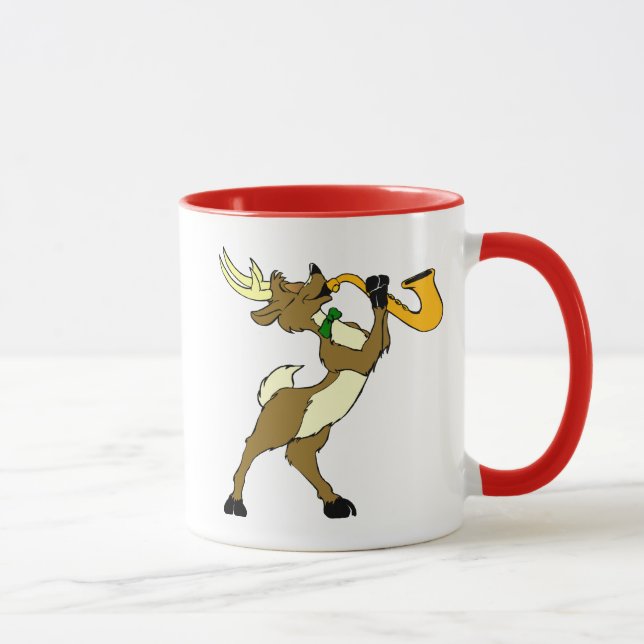 Taza Reno y saxofón (Derecha)