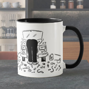 Taza Reparaciones de Autos Divertidos Mecánico de Autos