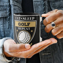 Taza Repetir el sueño del golf
