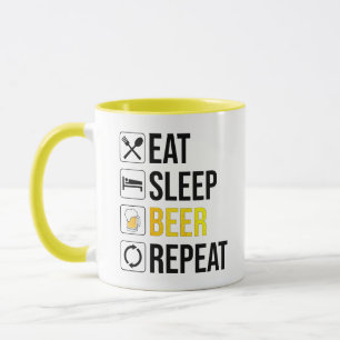 Taza Repetir la cerveza de sueño
