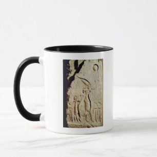 Taza Representación de Amenophis IV, de Nefertiti y de