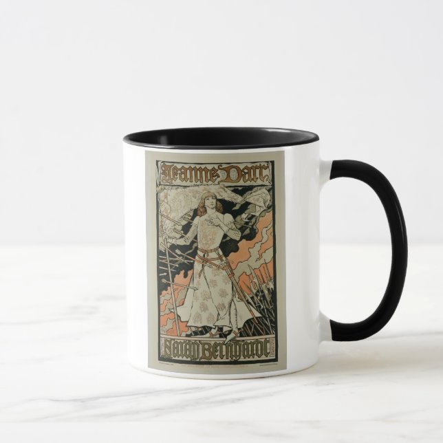 Taza Reproducción de una publicidad de poster 'Joan of (Derecha)