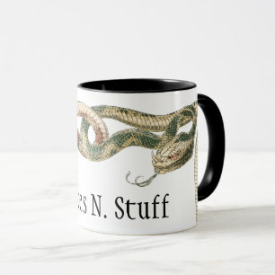 Taza Reptiles Antiguos, Serpientes o Víboras Entrelazad