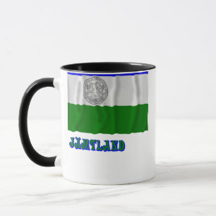 Taza República de la bandera que agita de Jämtland co