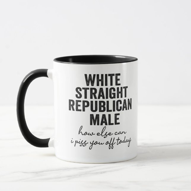 Taza República Francesa Blanca Republicana Masculina Di (Izquierda)