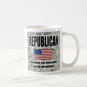 Taza republicana divertida del bienestar
