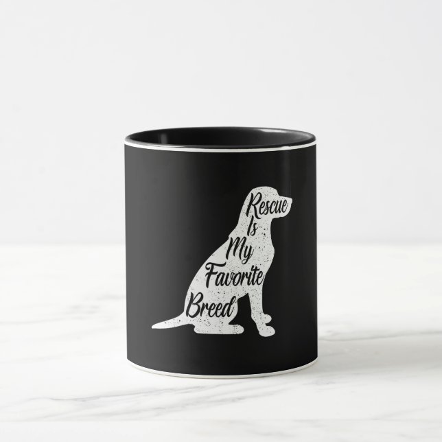 Taza Rescate Perro de raza favorita Silhouette (Centro)