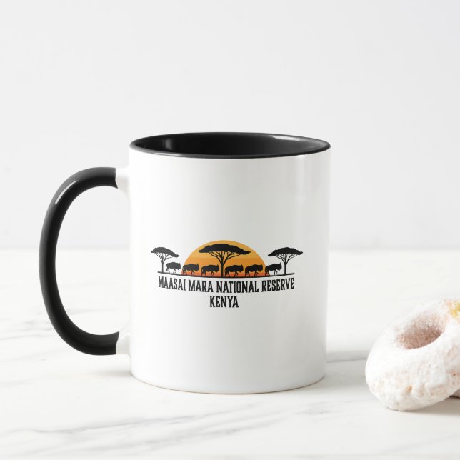 Taza Reserva Nacional Maasai Mara de Kenia (Con donut)
