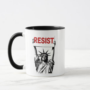 Taza Resista al fascismo Floral Transgénero LGBTQ Anti 