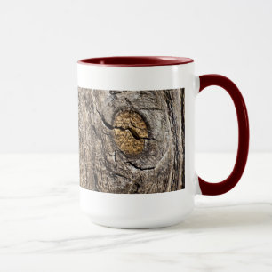 Taza resistida de madera del nudo