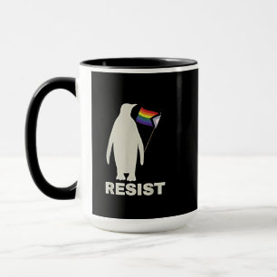 Taza Resistir al pingüino contra las tarifas LGBT contr