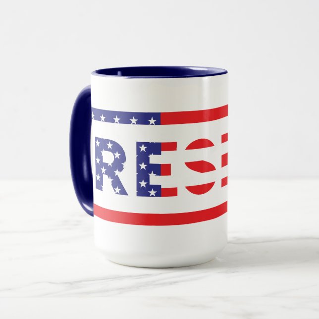 Taza RESISTIR| Bandera de los Estados Unidos (Anverso izquierdo)