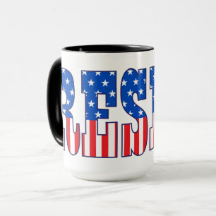 Taza Resistir  Estrellas y rayas