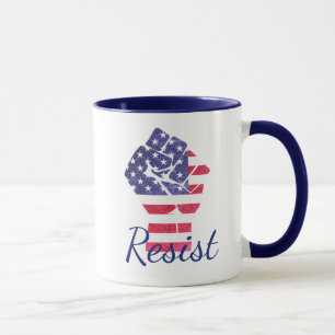 Taza Resistirse a la primera bandera de EE.UU. Demócrat