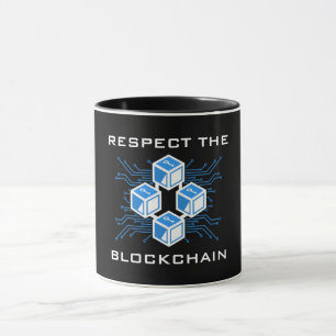 Taza Respetar El Texto Del Personalizado De Blockchain