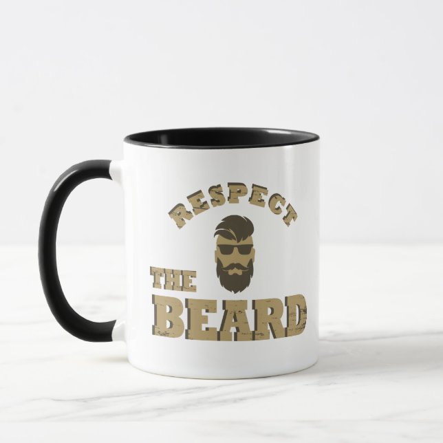 Taza Respeto a los graciosos dichos barbudos de barba (Izquierda)