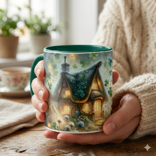 Taza Resplandor de la casa de hadas del trébol