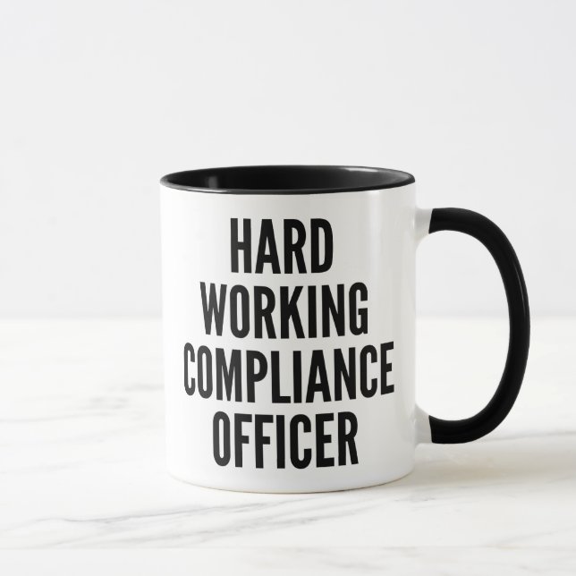 Taza Responsable de cumplimiento de trabajo duro (Derecha)