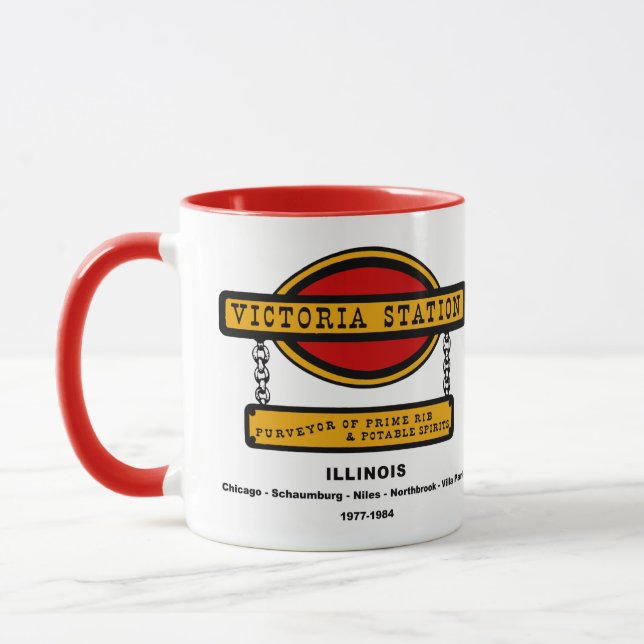 Taza Restaurantes de la estación Victoria de Illinois 1 (Izquierda)