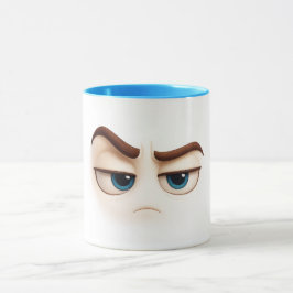 Taza Resting grump face – blue eyed annoyed emoji