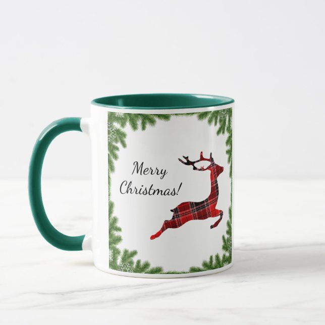 Taza Resto de la Ropa Roja Feliz Navidad (Izquierda)